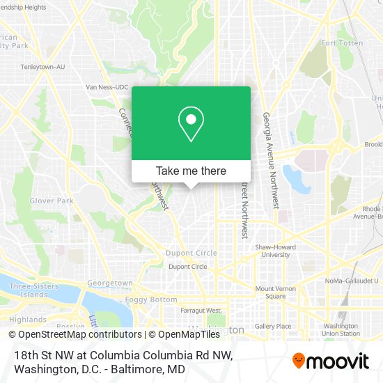 18th St NW at Columbia Columbia Rd NW map