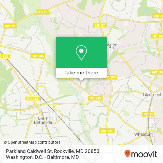 Mapa de Parkland Caldwell St, Rockville, MD 20853