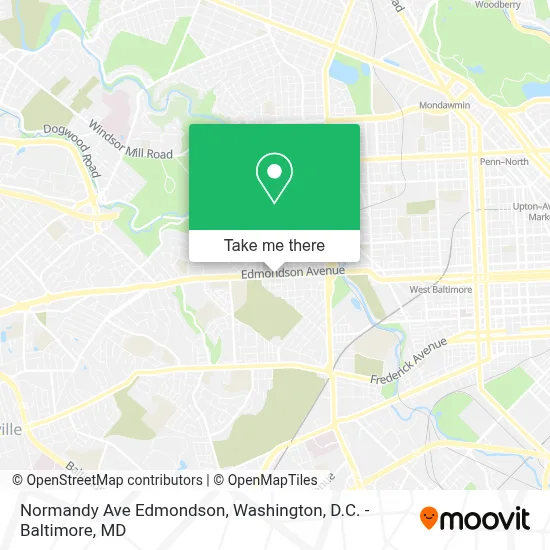 Normandy Ave Edmondson map