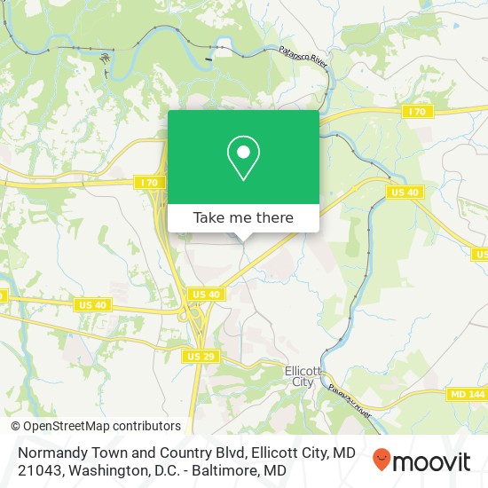 Normandy Town and Country Blvd, Ellicott City, MD 21043 map