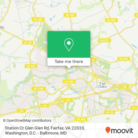 Mapa de Station Ct Glen Glen Rd, Fairfax, VA 22033