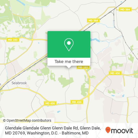 Mapa de Glendale Glendale Glenn Glenn Dale Rd, Glenn Dale, MD 20769