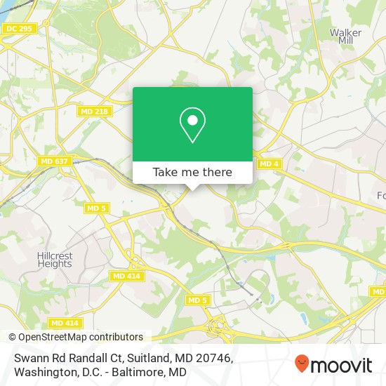 Swann Rd Randall Ct, Suitland, MD 20746 map