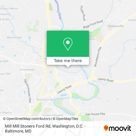 Mill Mill Stoners Ford Rd map