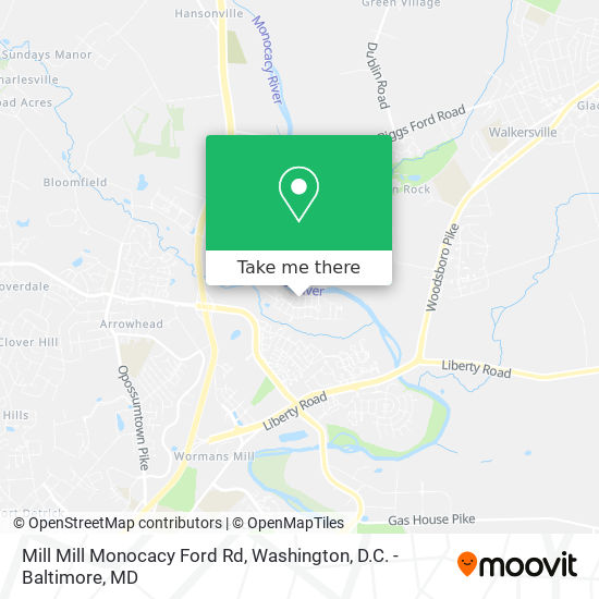 Mapa de Mill Mill Monocacy Ford Rd