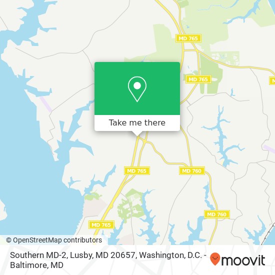 Mapa de Southern MD-2, Lusby, MD 20657