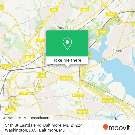 54th St Eastdale Rd, Baltimore, MD 21224 map