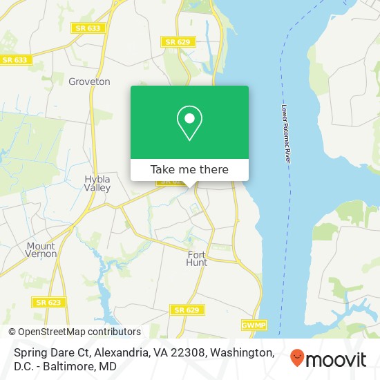 Spring Dare Ct, Alexandria, VA 22308 map