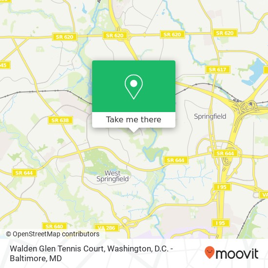 Mapa de Walden Glen Tennis Court
