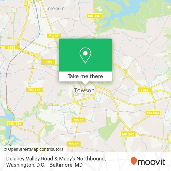 Mapa de Dulaney Valley Road & Macy's Northbound
