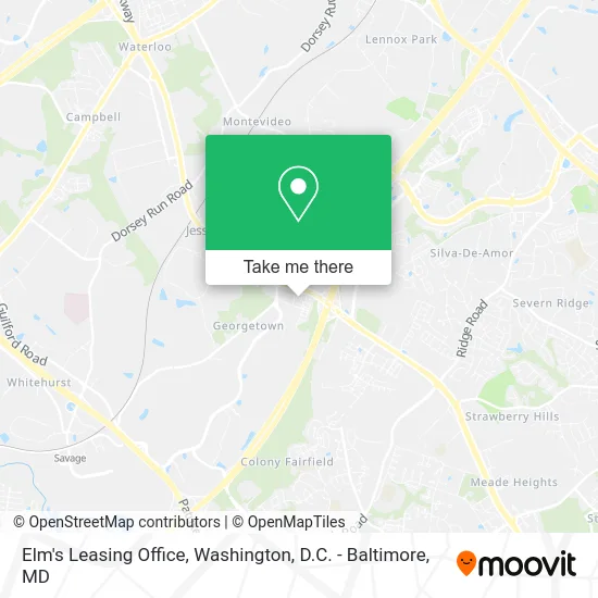 Elm's Leasing Office map