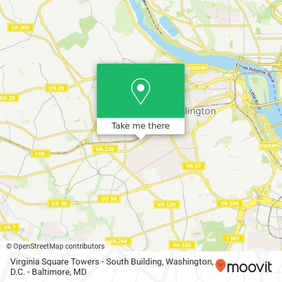 Virginia Square Towers - South Building map