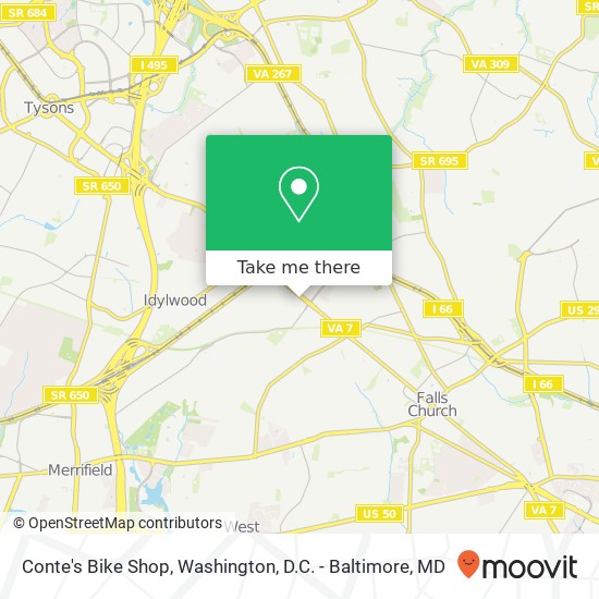Mapa de Conte's Bike Shop