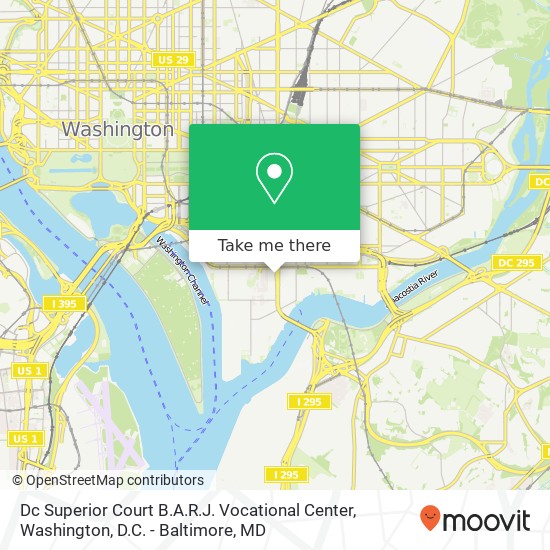 Dc Superior  Court B.A.R.J. Vocational Center map