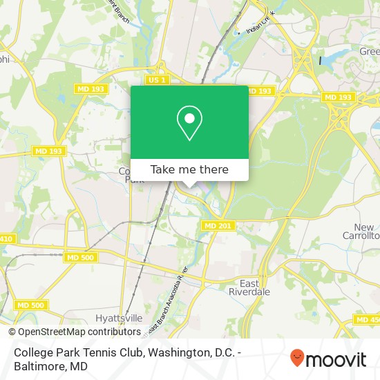 College Park Tennis Club map