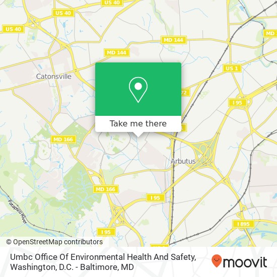Mapa de Umbc Office Of Environmental Health And Safety