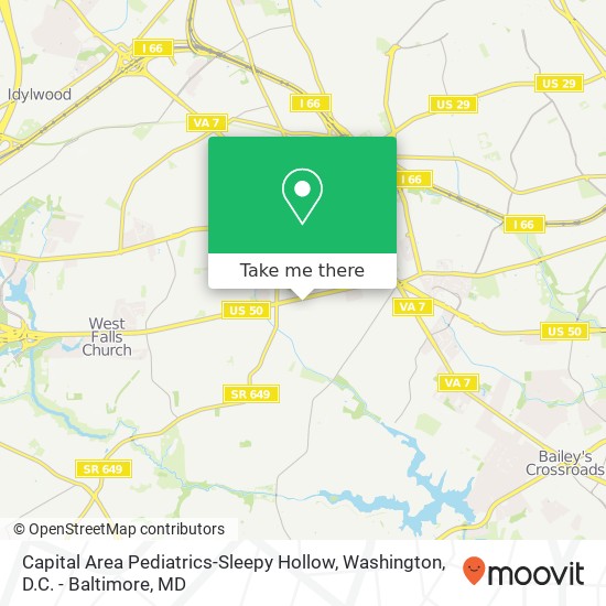 Capital Area Pediatrics-Sleepy Hollow map
