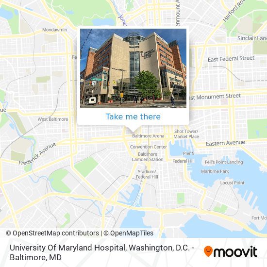 Mapa de University Of Maryland Hospital