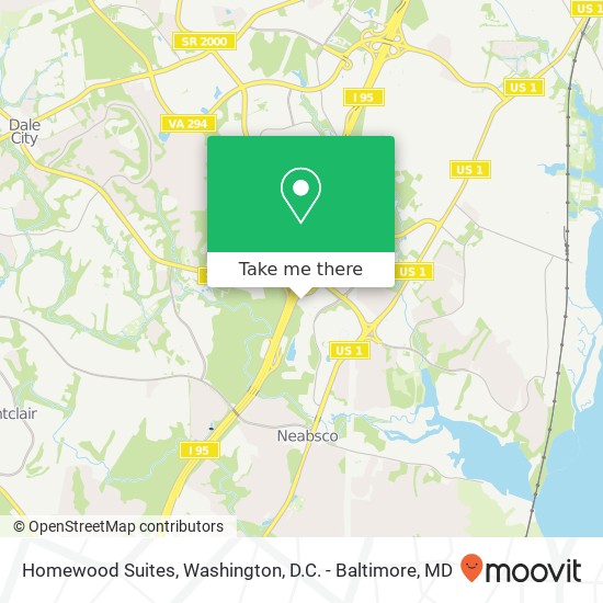 Mapa de Homewood Suites