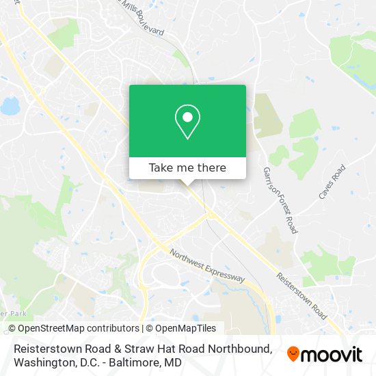 Reisterstown Road & Straw Hat Road Northbound map