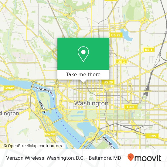 Mapa de Verizon Wireless