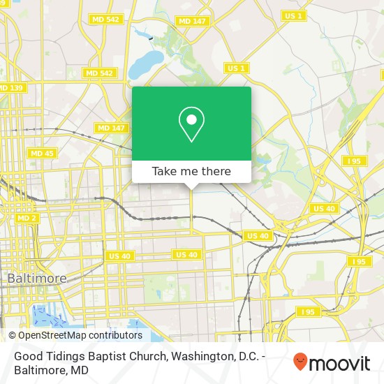 Good Tidings Baptist Church map