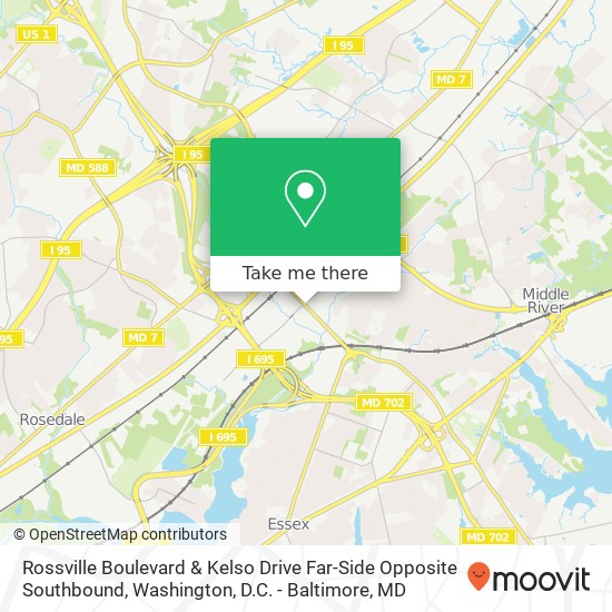 Rossville Boulevard & Kelso Drive Far-Side Opposite Southbound map