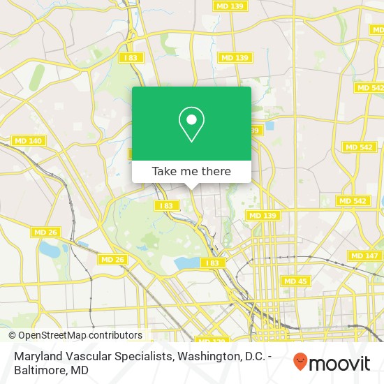 Maryland Vascular Specialists map