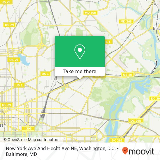 New York Ave And Hecht Ave NE map