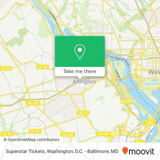 Superstar Tickets map