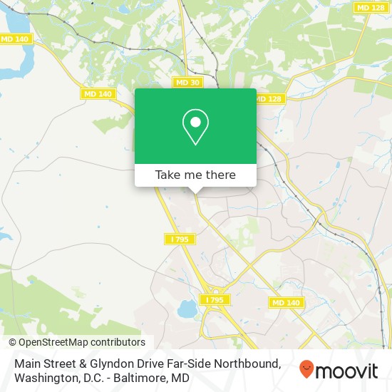 Main Street & Glyndon Drive Far-Side Northbound map