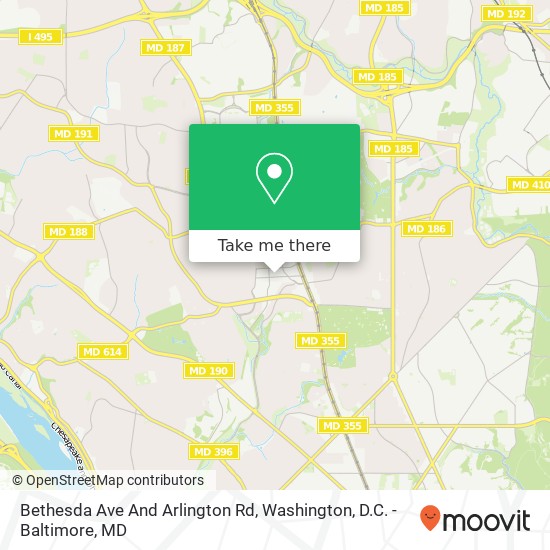 Mapa de Bethesda Ave And Arlington Rd