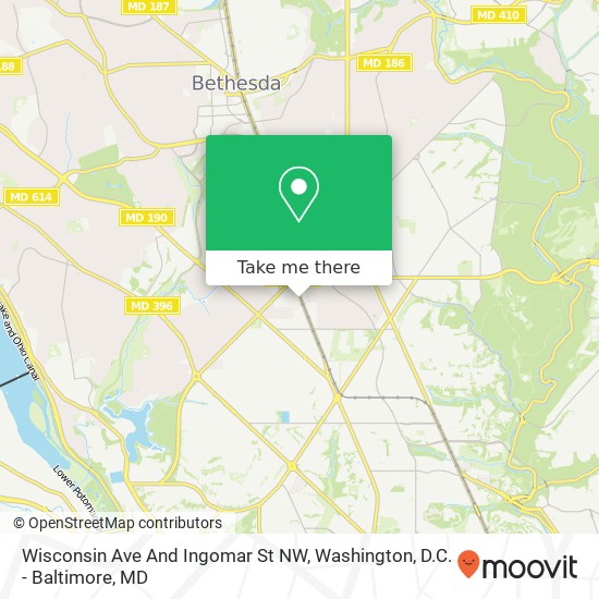 Mapa de Wisconsin Ave And Ingomar St NW
