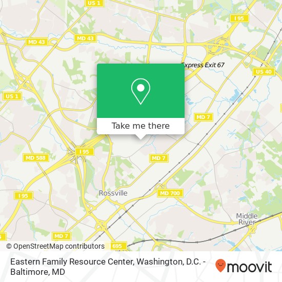 Eastern Family Resource Center map