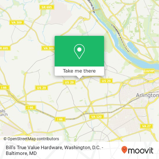 Mapa de Bill's True Value Hardware