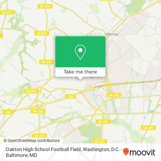 Mapa de Oakton High School Football Field