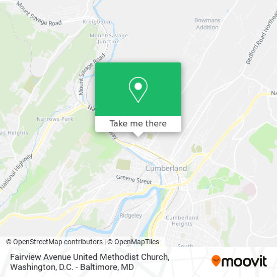 Mapa de Fairview Avenue United Methodist Church
