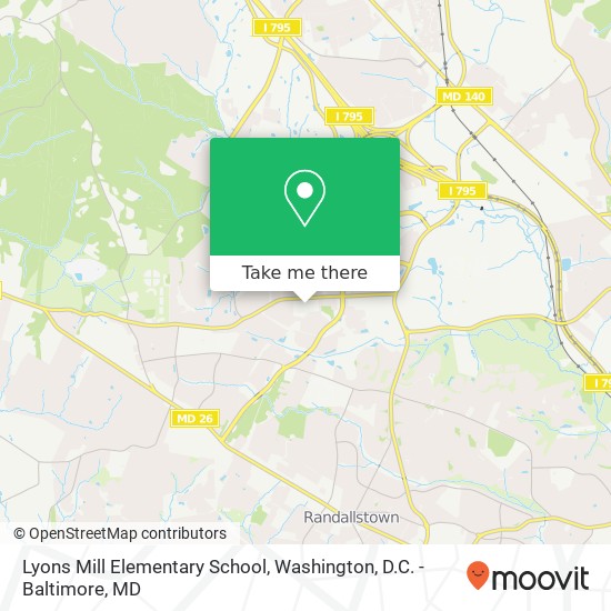 Lyons Mill Elementary School map