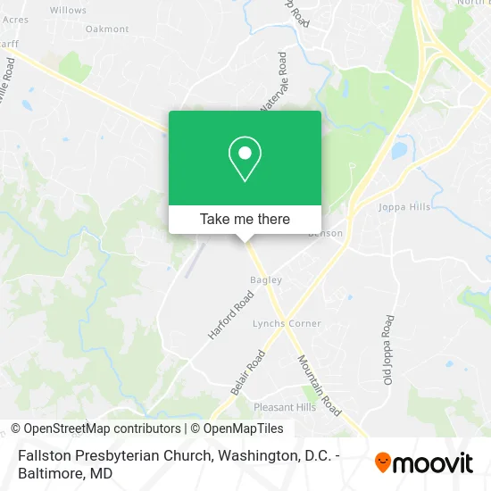 Fallston Presbyterian Church map
