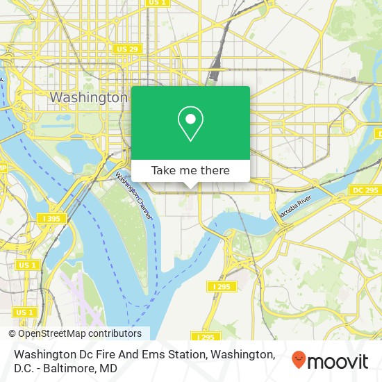 Mapa de Washington Dc Fire And Ems Station
