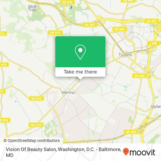 Mapa de Vision Of Beauty Salon