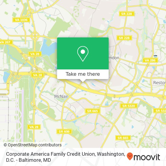 Corporate America Family Credit Union map