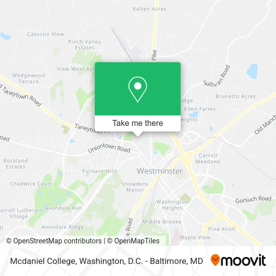 Mcdaniel College map