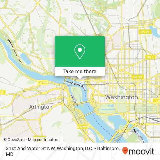 Mapa de 31st And Water St NW