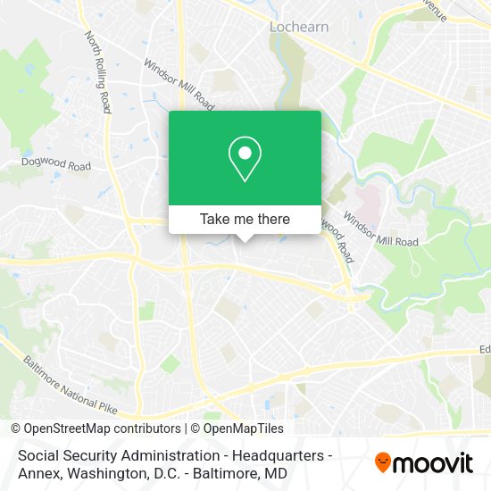 Social Security Administration - Headquarters - Annex map