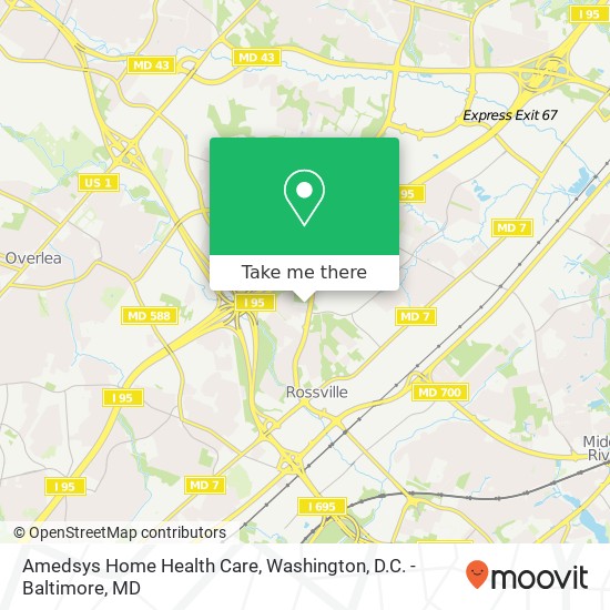 Mapa de Amedsys Home Health Care