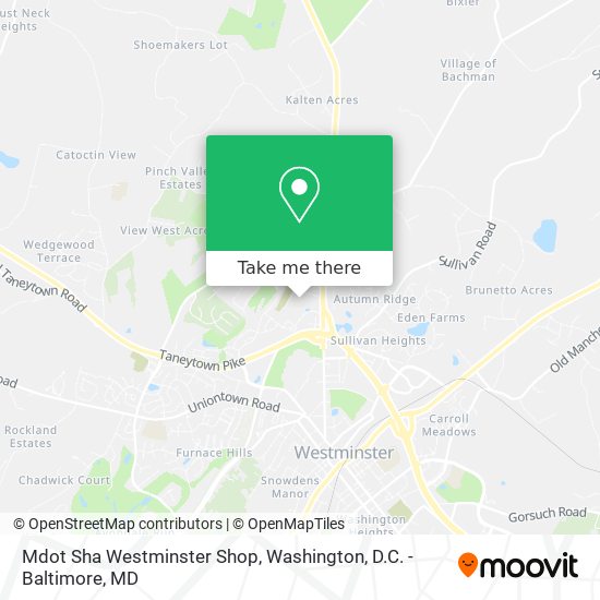 Mapa de Mdot Sha Westminster Shop