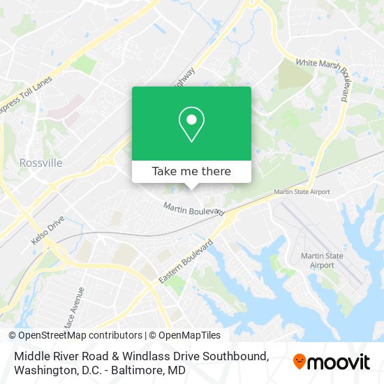 Middle River Road & Windlass Drive Southbound map