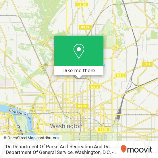 Mapa de Dc Department Of Parks And Recreation And Dc Department Of General Service