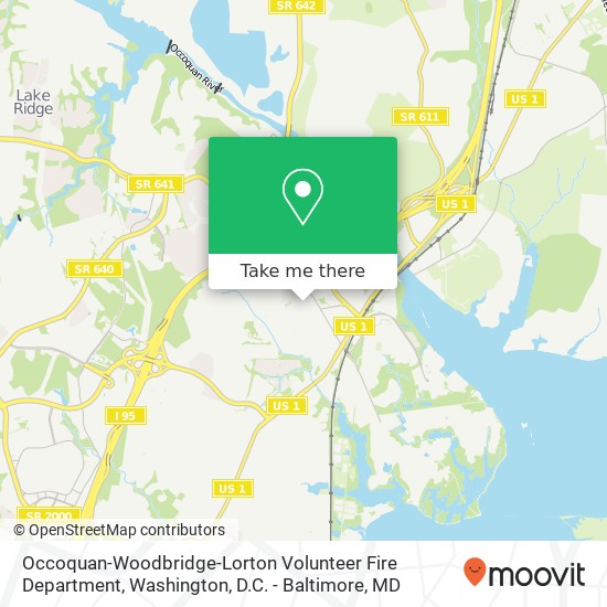 Mapa de Occoquan-Woodbridge-Lorton Volunteer Fire Department